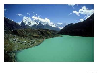 Gokyo Settlement And Lake With Cholatse And Tawoche In Background, Nepal by William Gray Pricing Limited Edition Print image