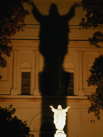 Statue Of Christ With Shadow On St. Louis Cathedral, New Orleans, Louisiana, Usa by Stephen Saks Pricing Limited Edition Print image