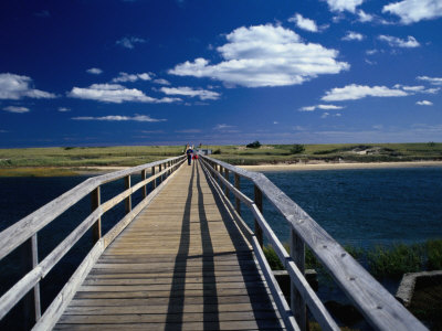 Footbridge To Beach In Ogunquit, Maine, Usa by Jon Davison Pricing Limited Edition Print image