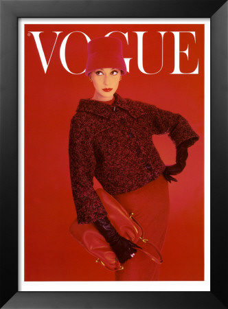 Vogue Cover, Red Rose, August 1956 by Norman Parkinson Pricing Limited Edition Print image