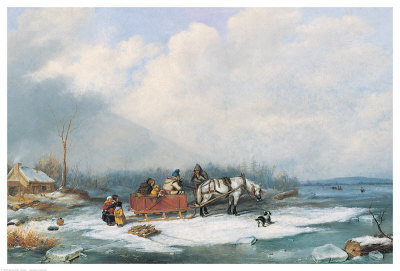 Winter Landscape, C.1849 by Cornelius Krieghoff Pricing Limited Edition Print image