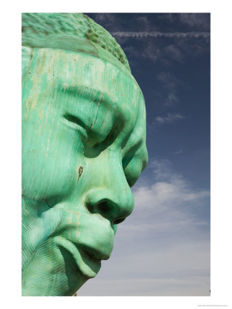 Bust Of Jazz Great Charlie Yardbird Parker, Historic Jazz District, Kansas City, Missouri, Usa by Walter Bibikow Pricing Limited Edition Print image