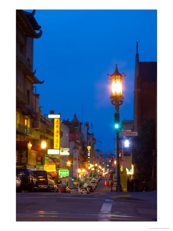Chinatown At Night, San Francisco, California, Usa by Julie Eggers Pricing Limited Edition Print image