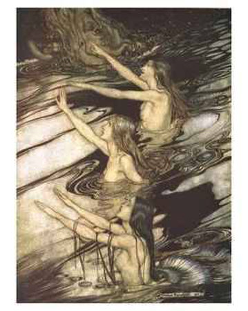 The Sirens From Seigfried And The Twilight Of The Gods by Arthur Rackham Pricing Limited Edition Print image
