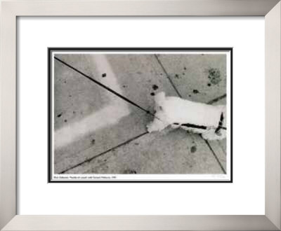 Poodle On Leash With Cement Patterns by Rick Zolkower Pricing Limited Edition Print image