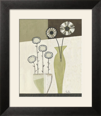 Green And White Flowers Iii by Cheryl Lee Pricing Limited Edition Print image