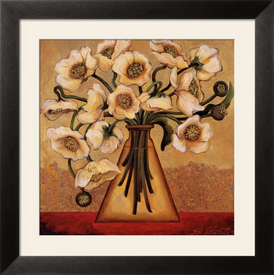 White Autumn Poppies by Shelly Bartek Pricing Limited Edition Print image
