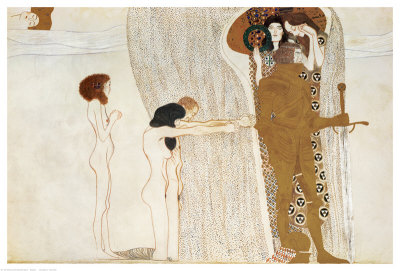 Desire Of Happiness, Beethoven Frieze (Detail), 1902 by Gustav Klimt Pricing Limited Edition Print image