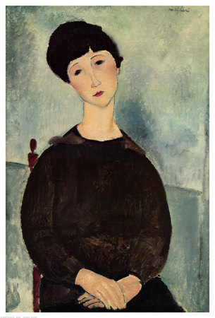 Jeune Fille Brune Assise by Amedeo Modigliani Pricing Limited Edition Print image