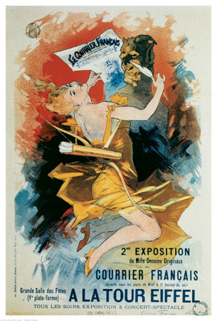 Courrier Francais, A La Tour Eiffel by Jules Chéret Pricing Limited Edition Print image