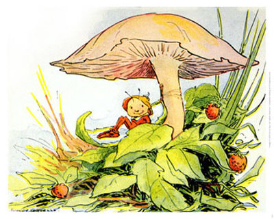 Fairy Under A Toadstool by Johnny Gruelle Pricing Limited Edition Print image
