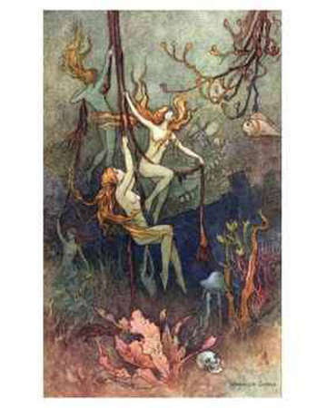 Fairy Mermaids by Warwick Goble Pricing Limited Edition Print image