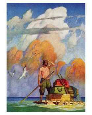 Crusoe's Raft by Newell Convers Wyeth Pricing Limited Edition Print image