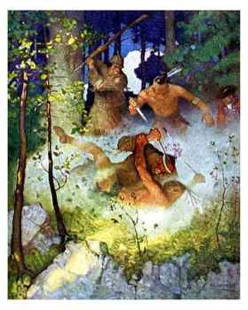 Fight In The Forest by Newell Convers Wyeth Pricing Limited Edition Print image