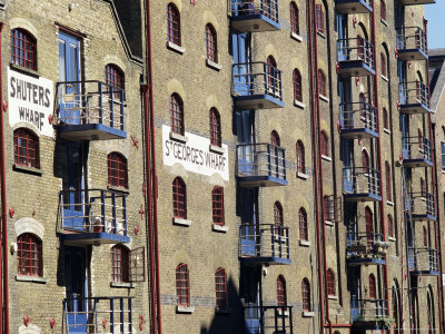 Flats (Apartments) In Restored Wharf Buildings, Shuters And St. Georges Wharf, Bermondsey, England by Brigitte Bott Pricing Limited Edition Print image