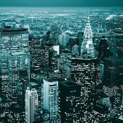 New York, Midtown At Night by Jeffrey Spielman Pricing Limited Edition Print image