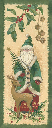 Santa With Reindeer by Anita Phillips Pricing Limited Edition Print image