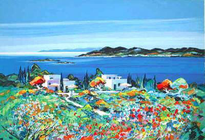 Paysage De Grece Ii by Kerfily Pricing Limited Edition Print image