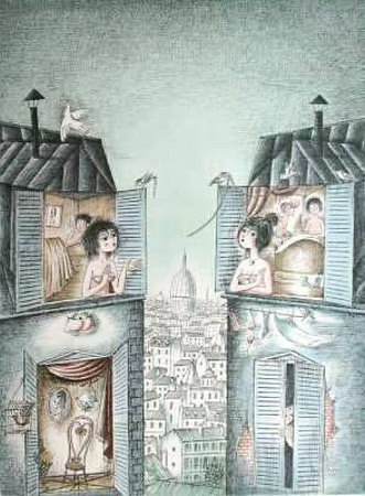 Une Gentillesse Par-Ci, Une Caresse Par-La... by Raymond Peynet Pricing Limited Edition Print image