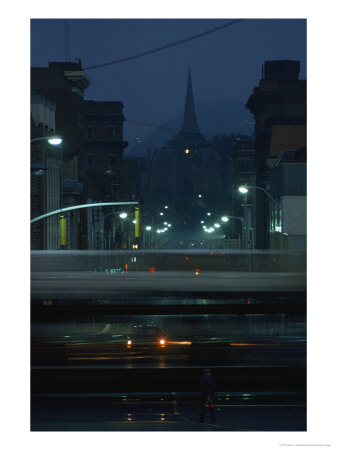 Train Whizzes By A Cumberland Street Crossing, Cumberland, Allegheny County, Maryland by James L. Stanfield Pricing Limited Edition Print image