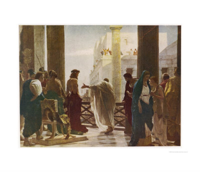 Pilate Offers Jesus To The Crowd But They Prefer Barabbas by Antonio Ciseri Pricing Limited Edition Print image