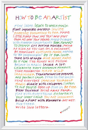 How To Be An Artist by Sark (Susan Ariel Rainbow Kennedy) Pricing Limited Edition Print image