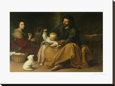 The Holy Family With The Little Bird, Circa 1650 by Bartolome Esteban Murillo Pricing Limited Edition Print image