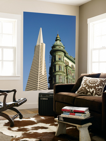 Zoetrope Building (Right) And Transamerica Pyramid (Left) by Lee Foster Pricing Limited Edition Print image