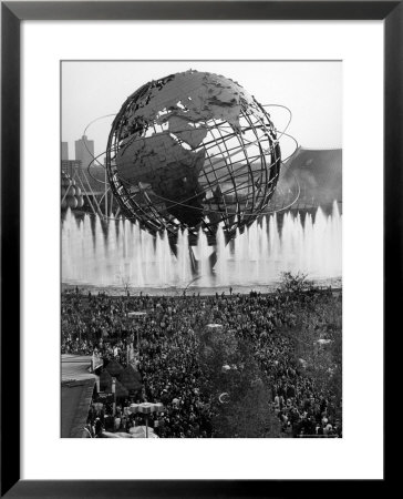 Fountains Surrounding Unisphere At New York World's Fair On Its Closing Day by Henry Groskinsky Pricing Limited Edition Print image