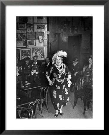Entertainer Dora Pelletier Singing At Sammy's Bowery Follies by Alfred Eisenstaedt Pricing Limited Edition Print image