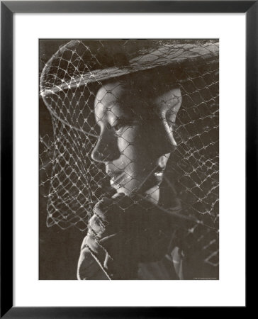 Double Exposure Of Model Wearing Hat With Heavy Face Veil, C.1946 by Gjon Mili Pricing Limited Edition Print image