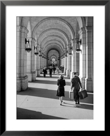 Arched Walkway At Front Of Union Station by Alfred Eisenstaedt Pricing Limited Edition Print image