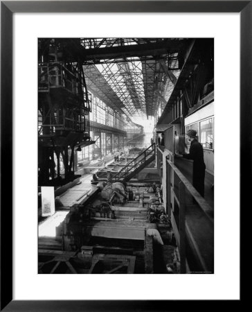 August Thyssen Steel Mill, Large Steel Works, Men Up On Platform by Ralph Crane Pricing Limited Edition Print image
