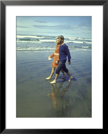 Presidential Candidate Bobby Kennedy And Wife Ethel Strolling On Oregon Shore by Bill Eppridge Pricing Limited Edition Print image