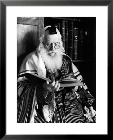 Rabbi Joshua Heshil Holtovski, Leader Of The Karlin Chassidic Sect, Praying by Alfred Eisenstaedt Pricing Limited Edition Print image