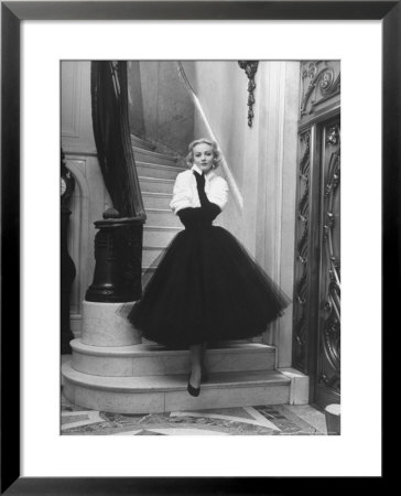 Short Wrap, Worn With Short Ball Gowns, Showing Off The Wearer's Waist by Nina Leen Pricing Limited Edition Print image
