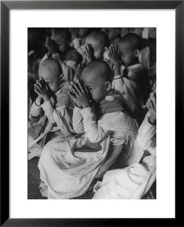 2,700 Burmese Boys Becoming Monks In The Cave After Place Of First Buddhist Synod by John Dominis Pricing Limited Edition Print image