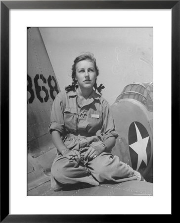 Shirley Slade Pilot Trainee In Women's Flying Training Detachment, Sporting Pigtails, Gi Coveralls by Peter Stackpole Pricing Limited Edition Print image