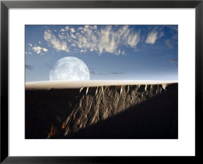 Full Moon Rising Above A Sand Dune by Stocktrek Images Pricing Limited Edition Print image