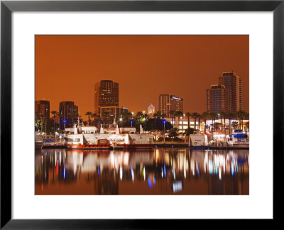 Rainbow Harbor And Skyline, Long Beach City, Los Angeles, California, Usa by Richard Cummins Pricing Limited Edition Print image