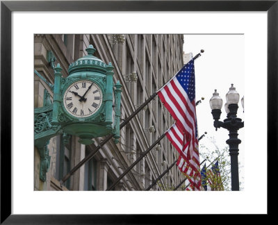 Marshall Field Building Clock, Now Macy's Department Store, Chicago, Illinois, Usa by Amanda Hall Pricing Limited Edition Print image