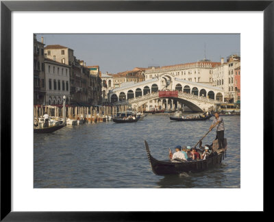 Gondolas On The Grand Canal At The Rialto Bridge, Venice, Unesco World Heritage Site, Veneto, Italy by James Emmerson Pricing Limited Edition Print image