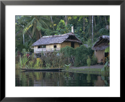 Houses And Boat, Sepik River, Papua New Guinea by Sybil Sassoon Pricing Limited Edition Print image