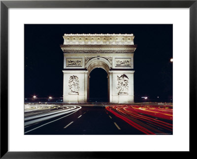 Arc De Triomphe At Night, Paris, France, Europe by Walter Rawlings Pricing Limited Edition Print image