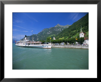 Tourist Boat Crossing The Lake, Lake Geneva (Lac Leman), Switzerland, Europe by Gavin Hellier Pricing Limited Edition Print image