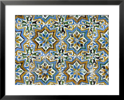 Azulejos Tiles In The Mudejar Style, Casa De Pilatos, Santa Cruz District, Andalusia, Spain by Robert Harding Pricing Limited Edition Print image