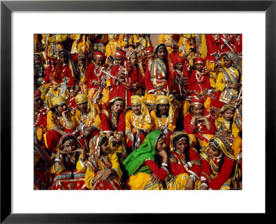 Republic Day Parade, People Dressed In Traditional Costume, Jaipur, Rajasthan, India by Steve Vidler Pricing Limited Edition Print image