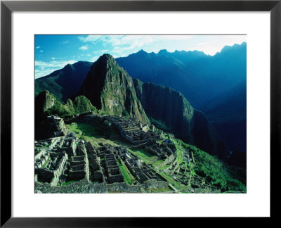 Ancient Ruins On Hillside, Machu Picchu, Cuzco, Peru by Richard I'anson Pricing Limited Edition Print image