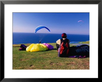 Paragliding From Torrey Pines Gliderport, La Jolla, San Diego, California by Eddie Brady Pricing Limited Edition Print image