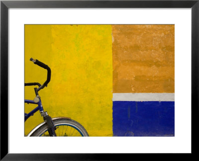 Bicycle Waits For Its Owner On A Cozumel Side Street, Mexico by Michael S. Lewis Pricing Limited Edition Print image